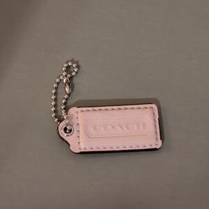 Coach Pink Leather Keychain